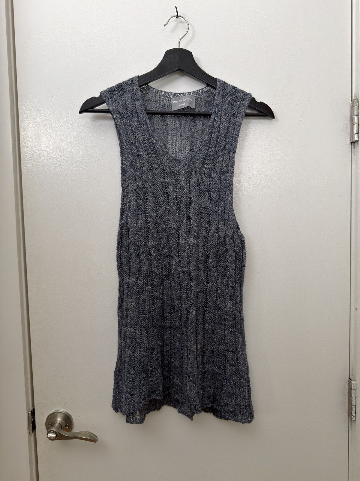 Comme des Garcons Homme AD1998 Loose-Knit Vest Size US M / EU 48-50 / 2 - 1 Thumbnail