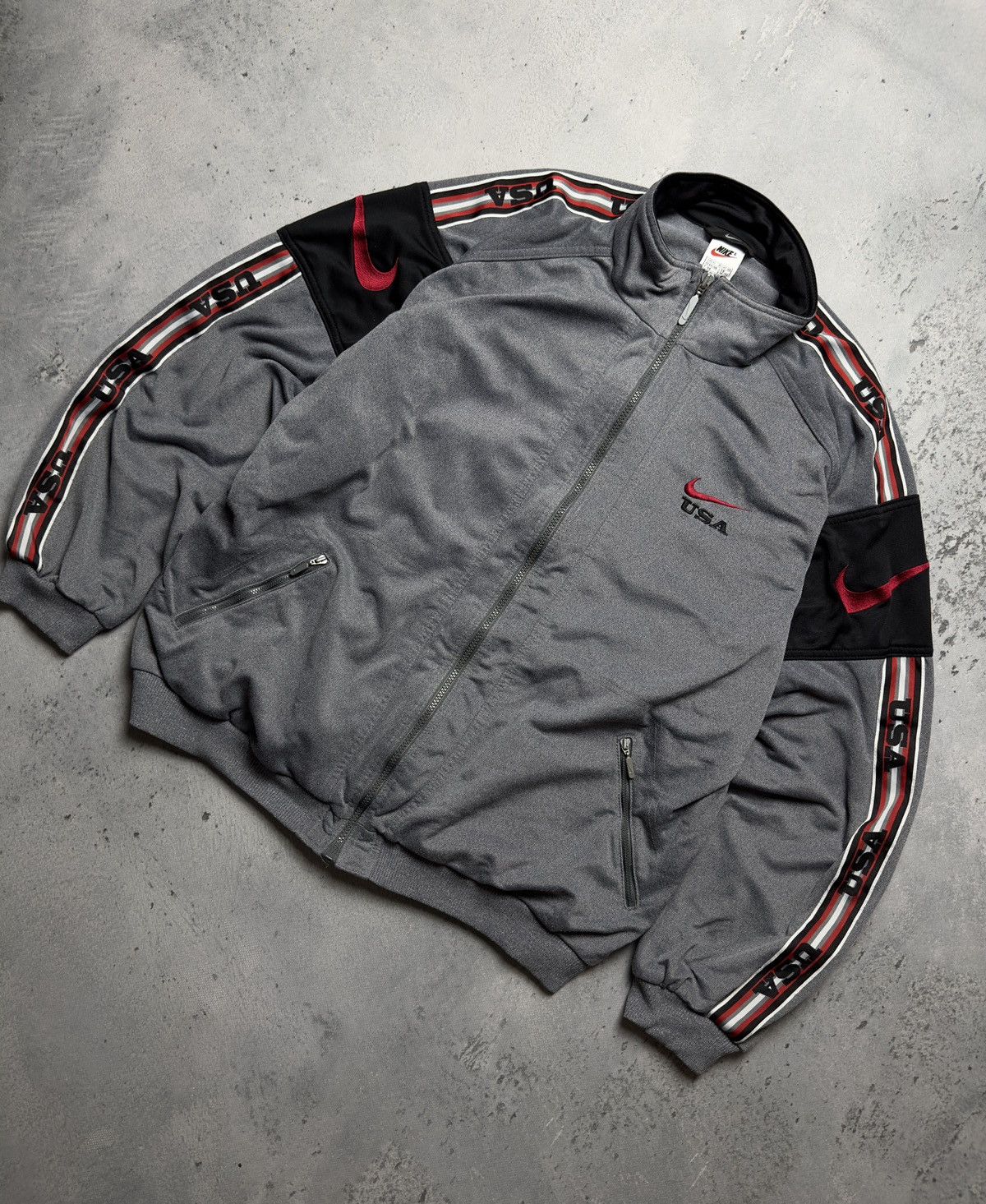 Nike 🇺🇸 Nike Vintage Zipper Jacket central swoosh logo y2k 90s Size US XL / EU 56 / 4 - 2 Thumbnail
