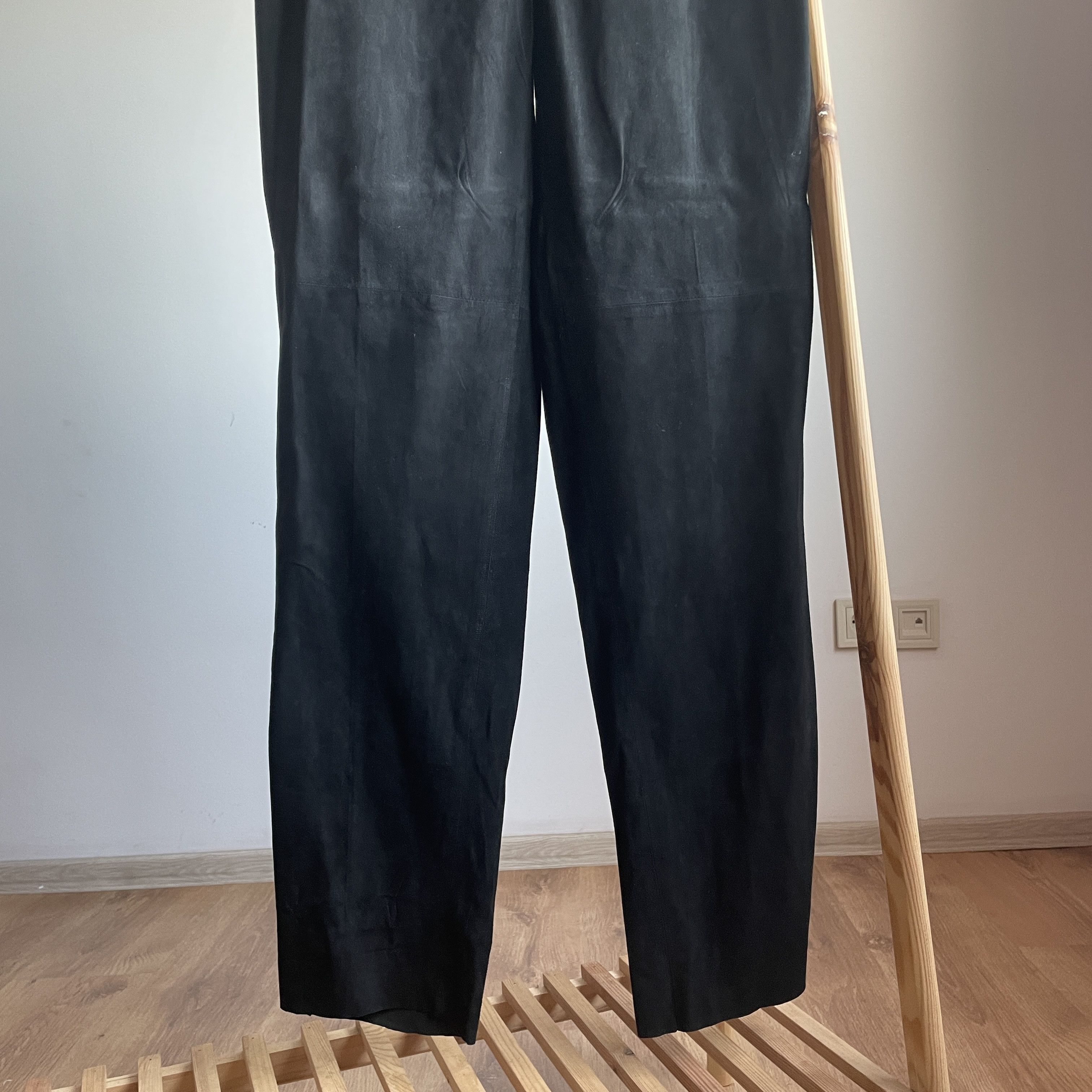 Roberto Cavalli Roberto Cavalli Firenze Vtg 80's Womens Leather Suede Pants Size 34" / US 12 / IT 48 - 8 Thumbnail