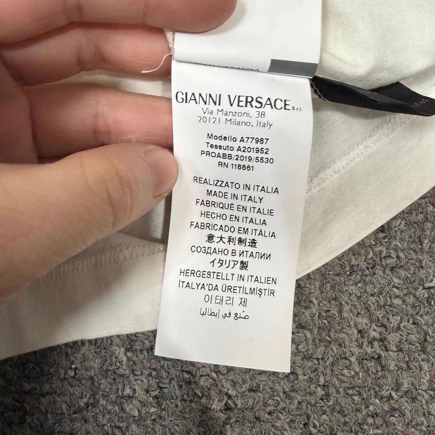 Versace 19337898 Versace White Medusa s/s Tee L 99 New Size L / US 10 / IT 46 - 4 Thumbnail