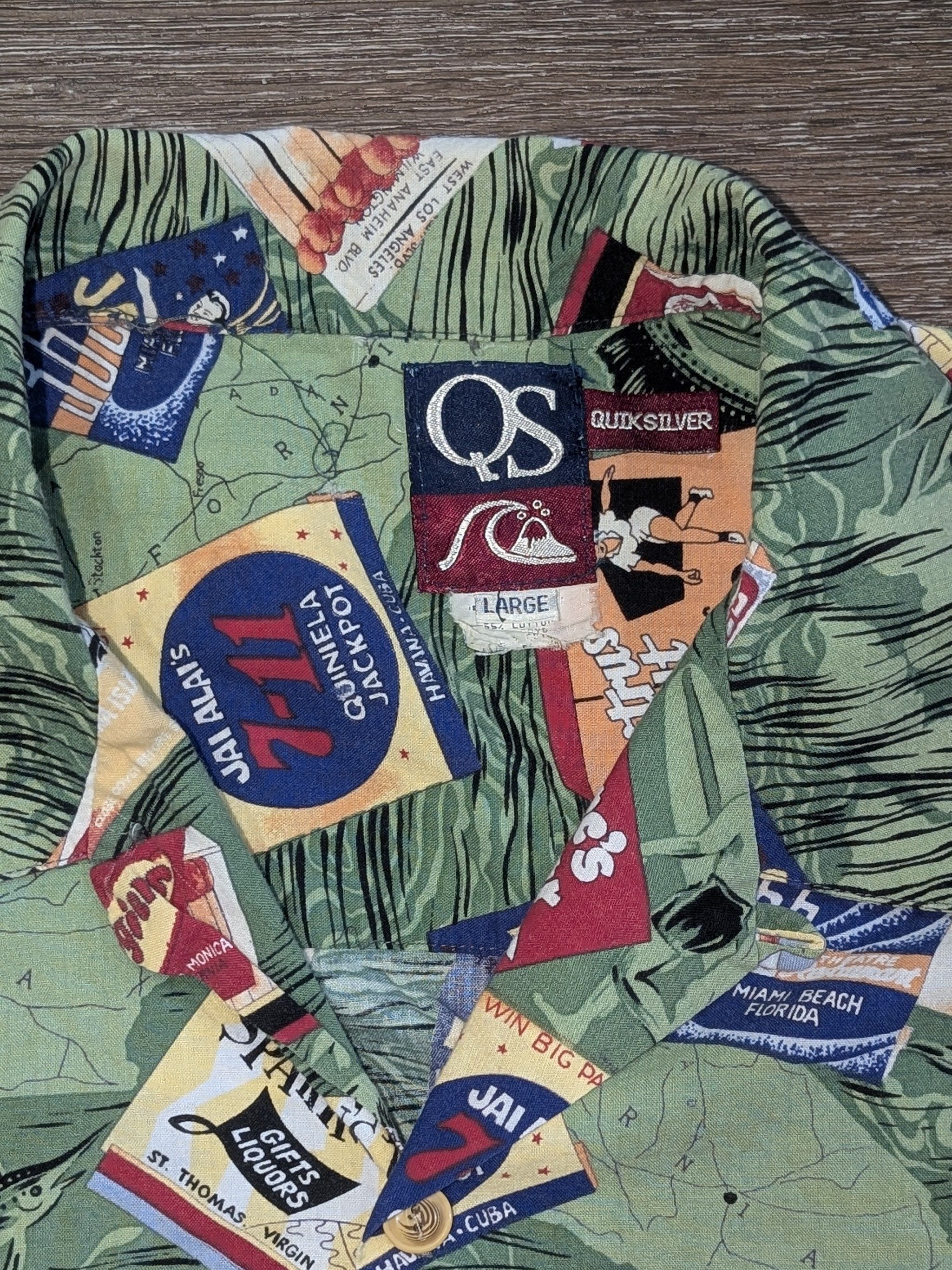 Quiksilver Vintage Quiksilver matchbooks Hawaiian shirt - SIZE L Size US L / EU 52-54 / 3 - 3 Thumbnail