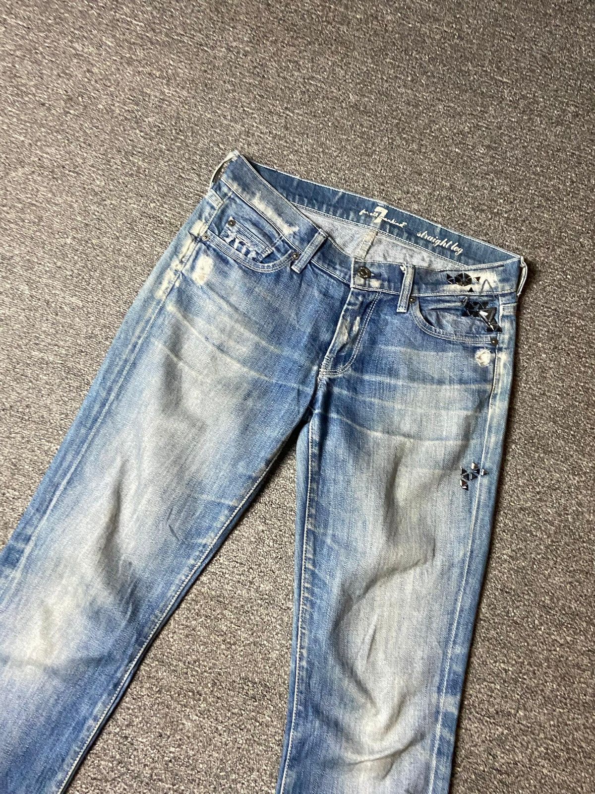 Japanese Brand × Jean × Vintage 7 For All Mankind Distressed Denim Jeans (128) Size US 30 / EU 46 - 10 Thumbnail