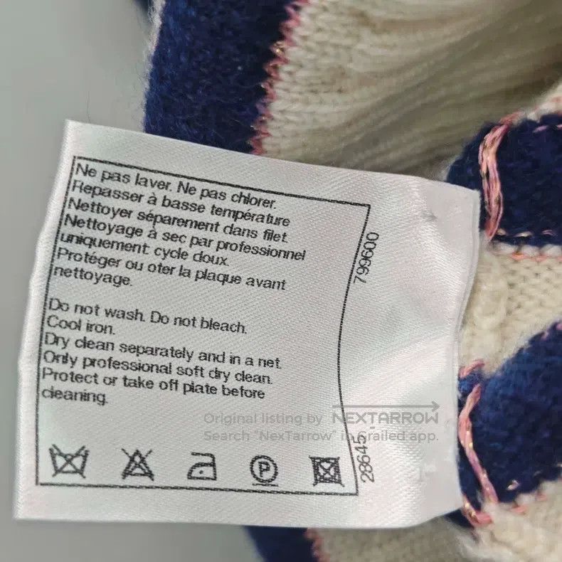 Chanel Chanel Blue and white striped classic logo cashmere vest Size XS / US 0-2 / IT 36-38 - 6 Thumbnail