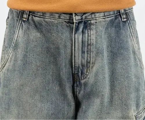 Other Stretch Men's Jeans Washed Motorcycle Trousers Size US 31 - 3 Thumbnail