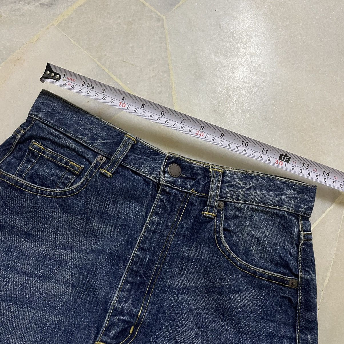 Japanese Brand ORIGINAL JAPANES GU DENIM LOOSE STRAIGHTCUT (28×39) Size US 28 / EU 44 - 10 Thumbnail