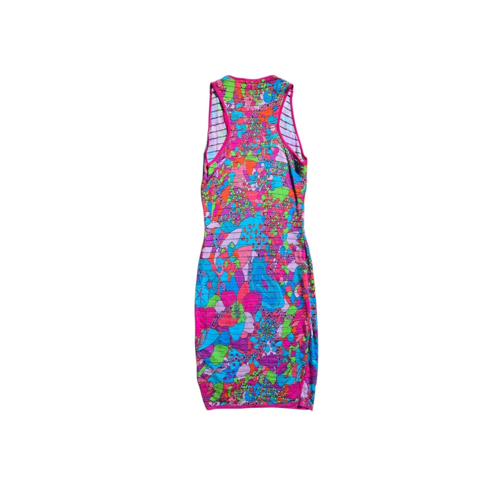 Versace Versace x Dua Lipa Runway Floral Printed Midi Dress Size S / US 4 / IT 40 - 4 Thumbnail