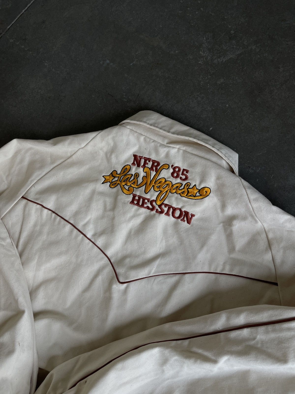 Vintage 80s NFR Las Vegas Hesston Bomber Size US L / EU 52-54 / 3 - 6 Thumbnail
