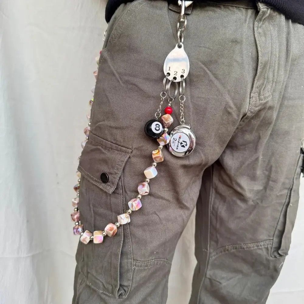 Other Jeans Pants Trousers 2 Color Wide Square Beads Waist Chain Size ONE SIZE - 4 Thumbnail