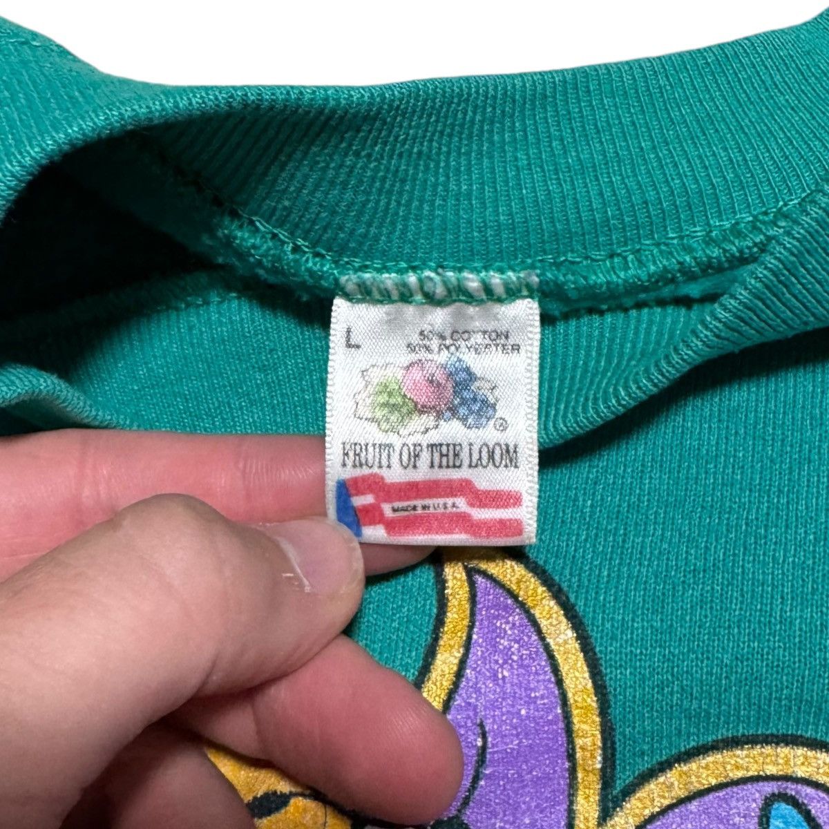 Disney × Fruit Of The Loom × Vintage Vintage 90s Aladdin Disney Promo Sweatshirt Adult Large Size US L / EU 52-54 / 3 - 4 Thumbnail