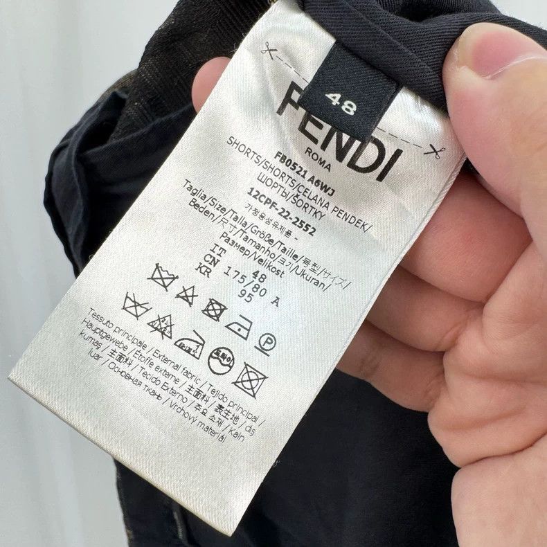 Fendi Fendi Double F Print Denim Shorts-2508 Size US 44 / EU 60 - 6 Thumbnail