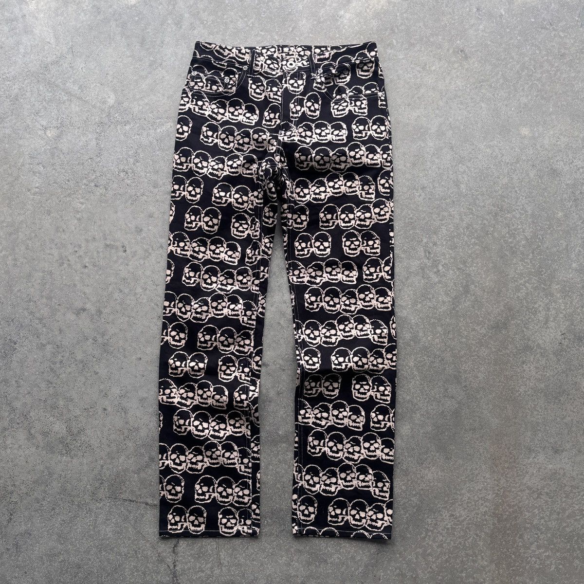 Hysteric Glamour Hysteric Glamour Skull Print Denim Size US 29 - 1 Thumbnail