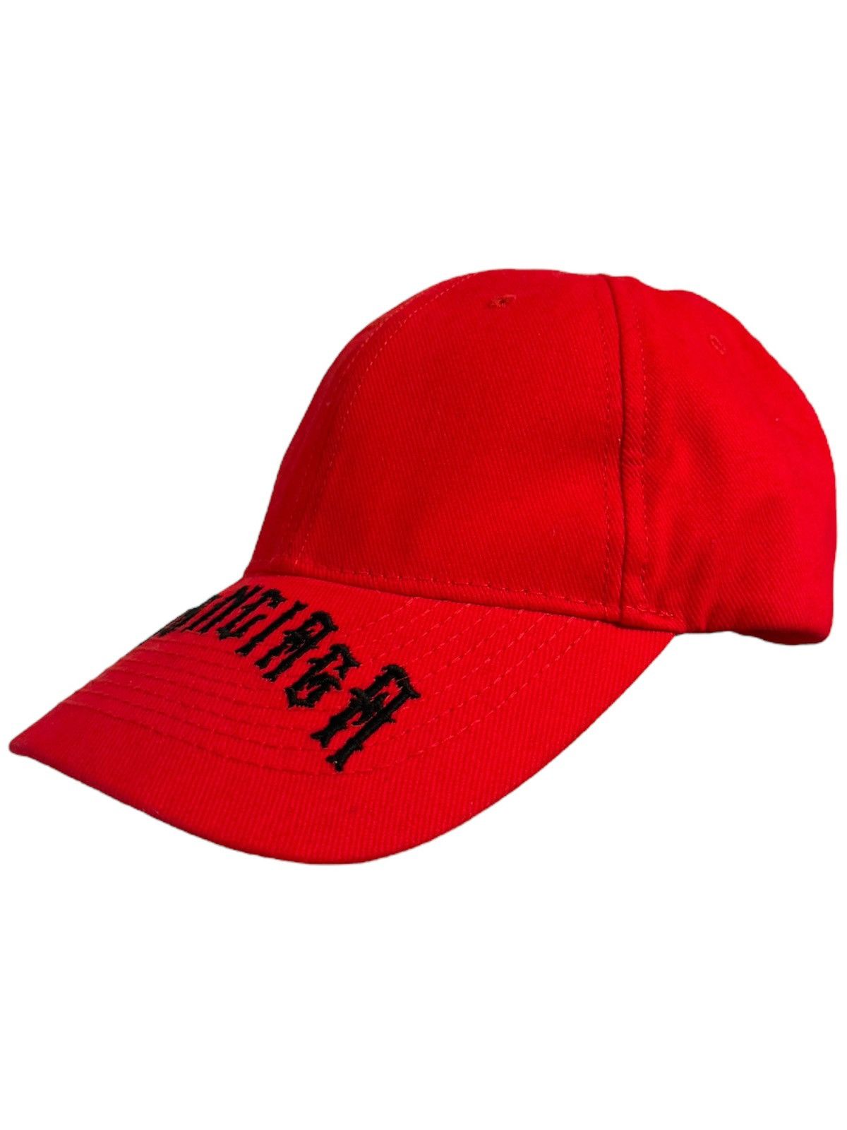 Balenciaga Gothic Tattoo Logo Hat (Red L) Size ONE SIZE - 3 Thumbnail