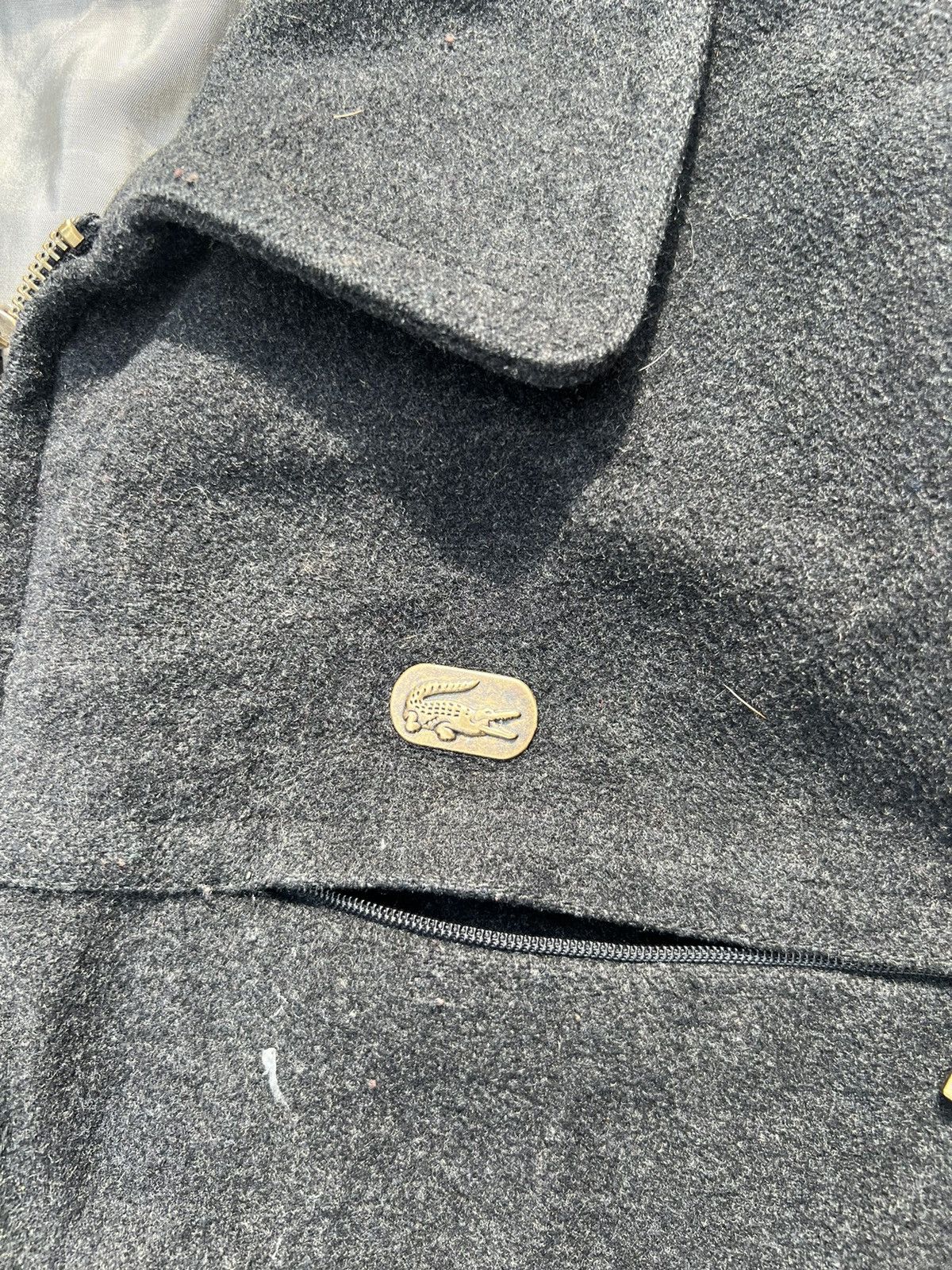 Lacoste × Vintage Vintage 90s Lacoste wool coat multi pocket metal logo jacket Size US M / EU 48-50 / 2 - 3 Thumbnail