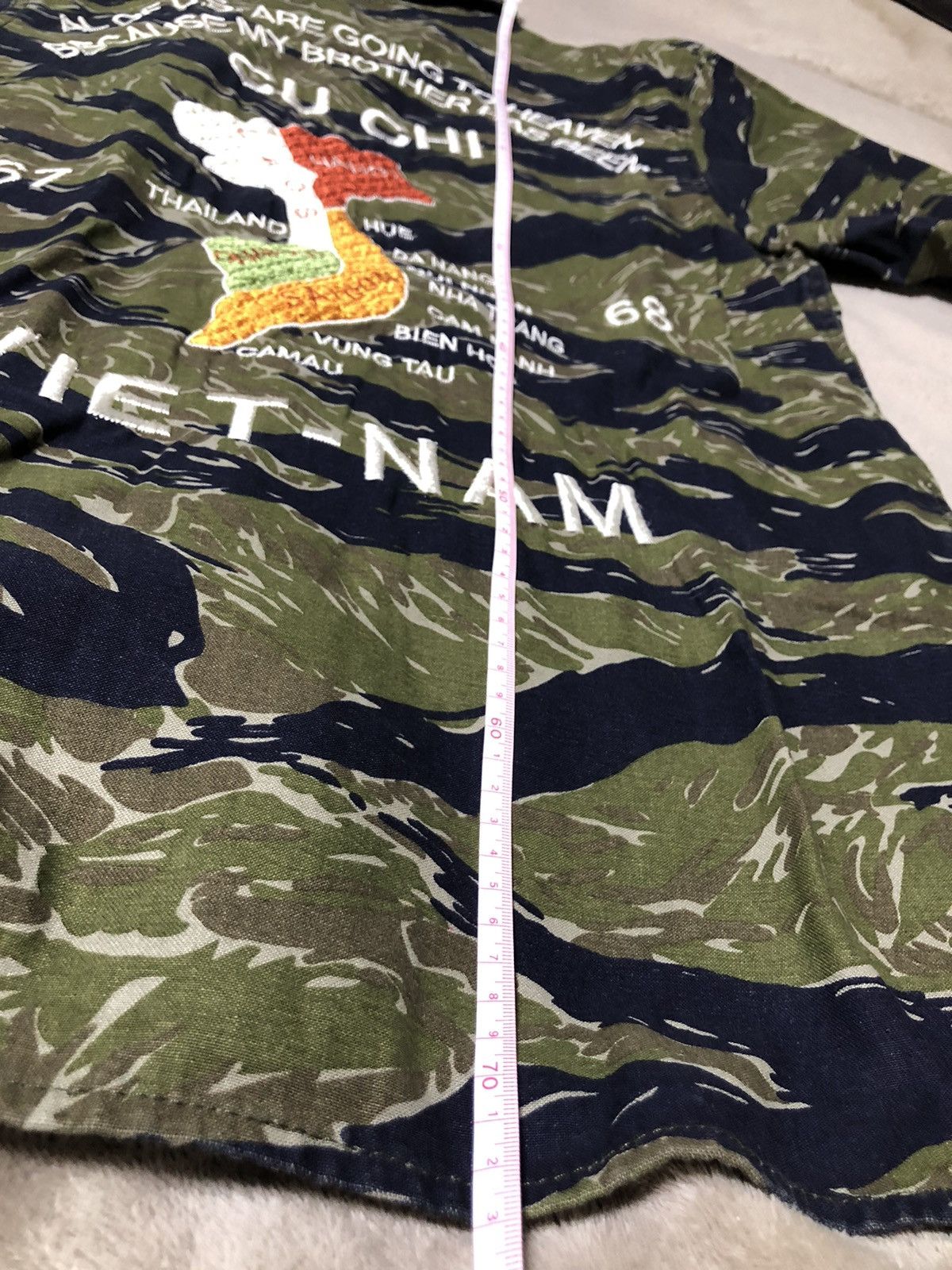 その他 Houston Tiger Stripe C4mouflage Vietnam Vintage Houston Embroidery Military Tiger Stripe Camouflage Shirt