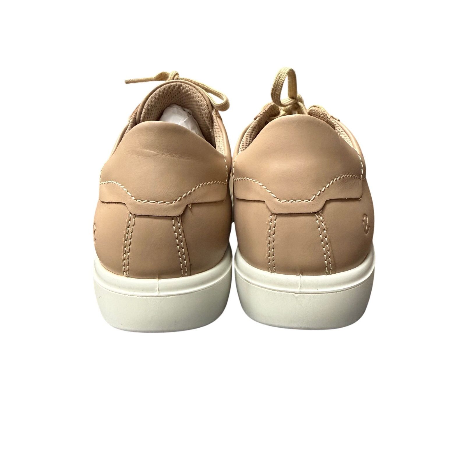 Ecco ECCO WOMEN'S 42 CLASSIC SOFT LEATHER SNEAKER NUDE NIB 857683 Size US 11 / IT 41 - 3 Thumbnail