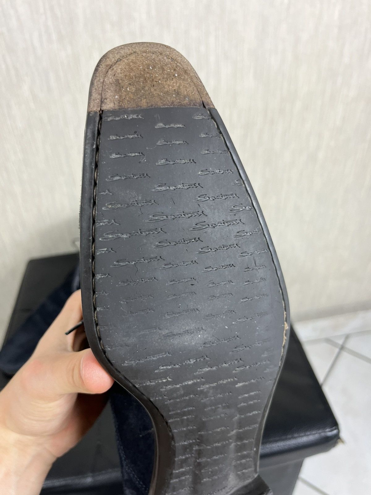 Santoni Santoni for Oger suede leather high top boots shoes handmade Size US 8.5 / EU 41-42 - 19 Thumbnail
