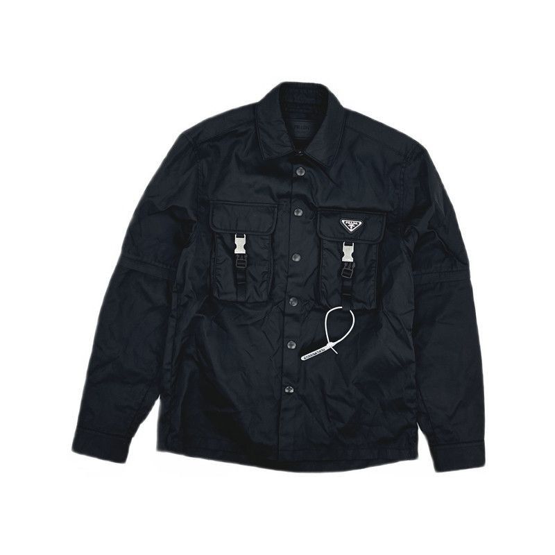 Prada Black Long Sleeve Logo Shirt-2506