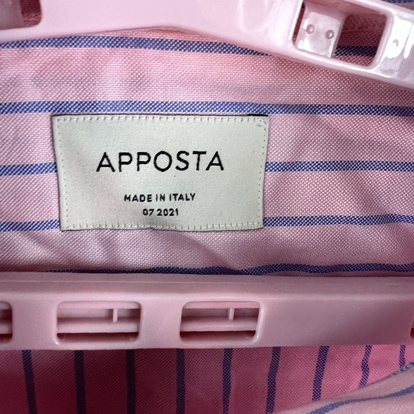 Vintage Vintage Apposta Men's Shirt Long Sleeve Button-Up Casual 3XL Pink Cotton Italy Size US XXL / EU 58 / 5 - 4 Thumbnail