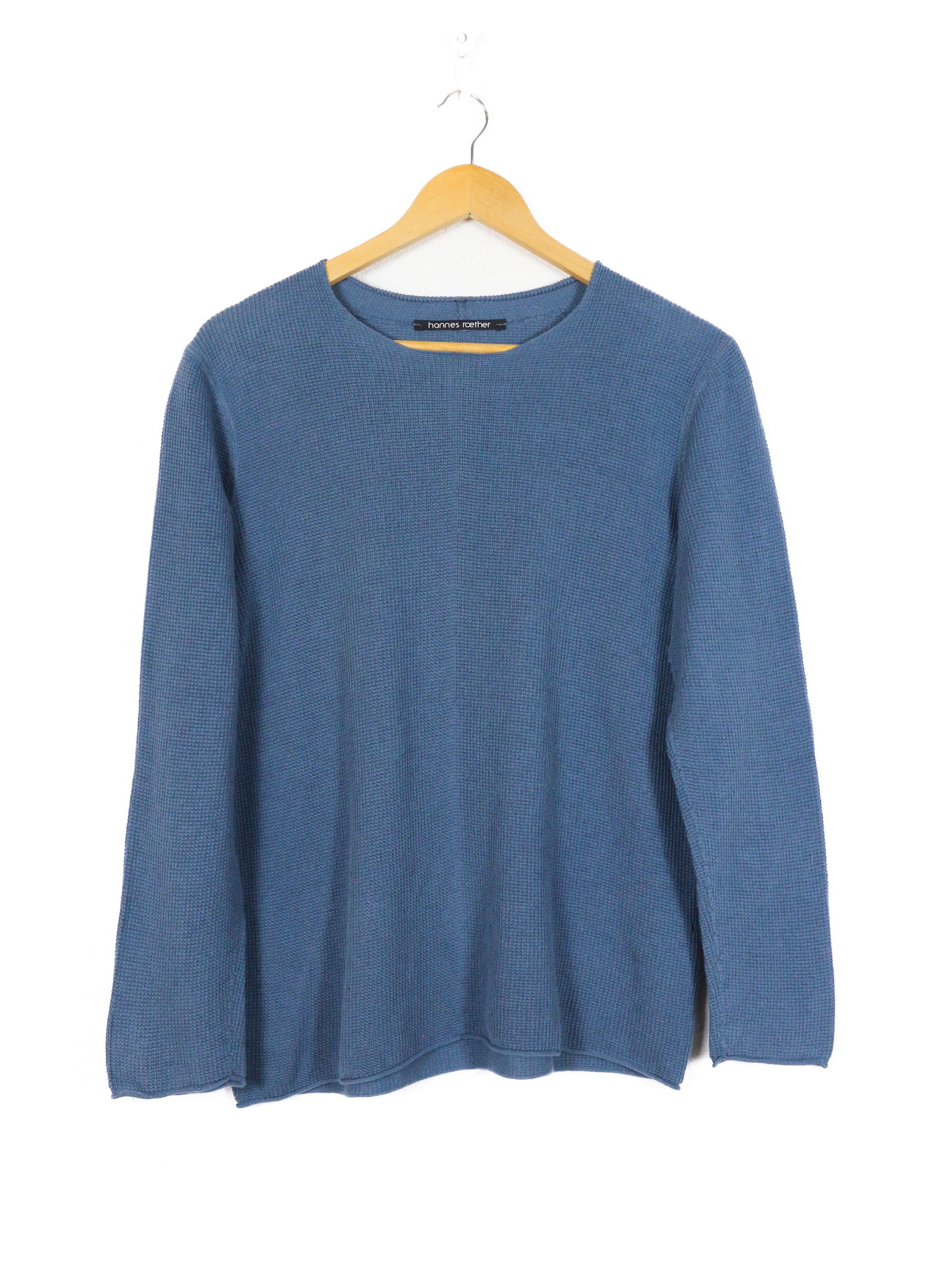 hannes roether Hannes Roether Blue Waffle Long Sleeve Tee Tshirt Avantgarde Size US S / EU 44-46 / 1 - 1 Thumbnail