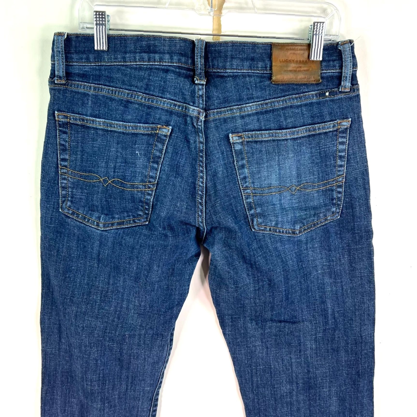 Lucky Brand Lucky Brand Denim Blue Jeans Mens Size 32 Regular 32x32 Straight 5-Pocket Zipper Logo USA Comfort Stretch Size US 32 / EU 48 - 7 Thumbnail