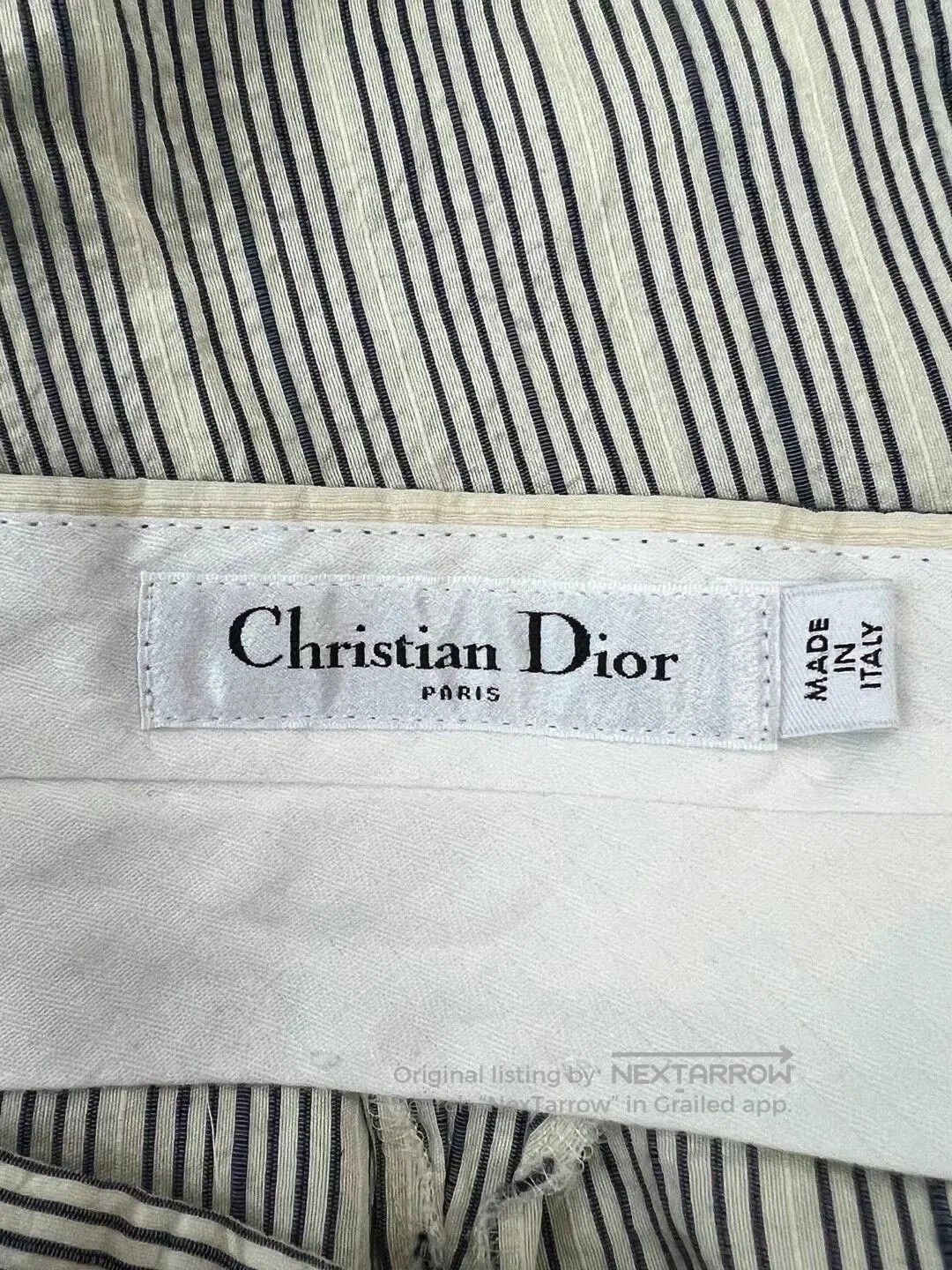 Dior Dior Striped Wide-Leg Trousers in Size FR34. Size US 34 / EU 50 - 4 Thumbnail
