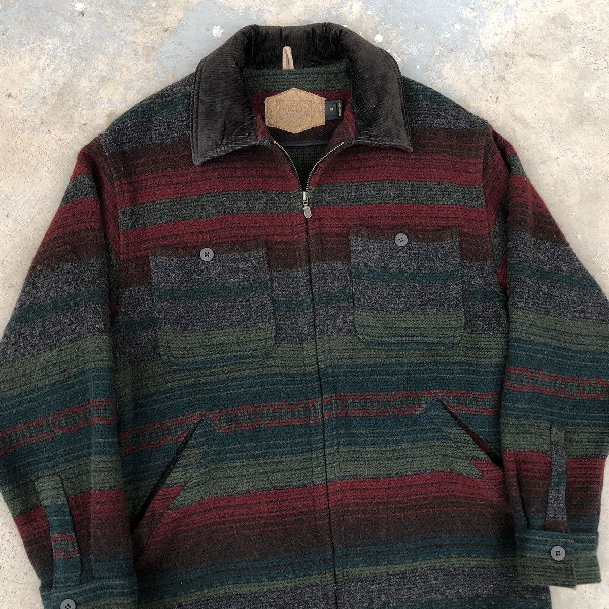 Woolrich Woolen Mills Woolrich Wool Striped Blanket Zipper Jacket Made In USA 🇺🇸 Size US M / EU 48-50 / 2 - 8 Thumbnail
