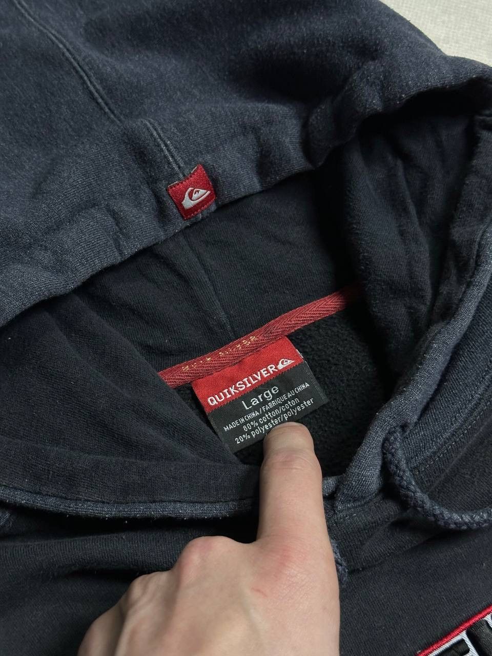 Quiksilver Vintage Quiksilver Hoodie Boardriding Company Black Surf L Size US L / EU 52-54 / 3 - 6 Thumbnail