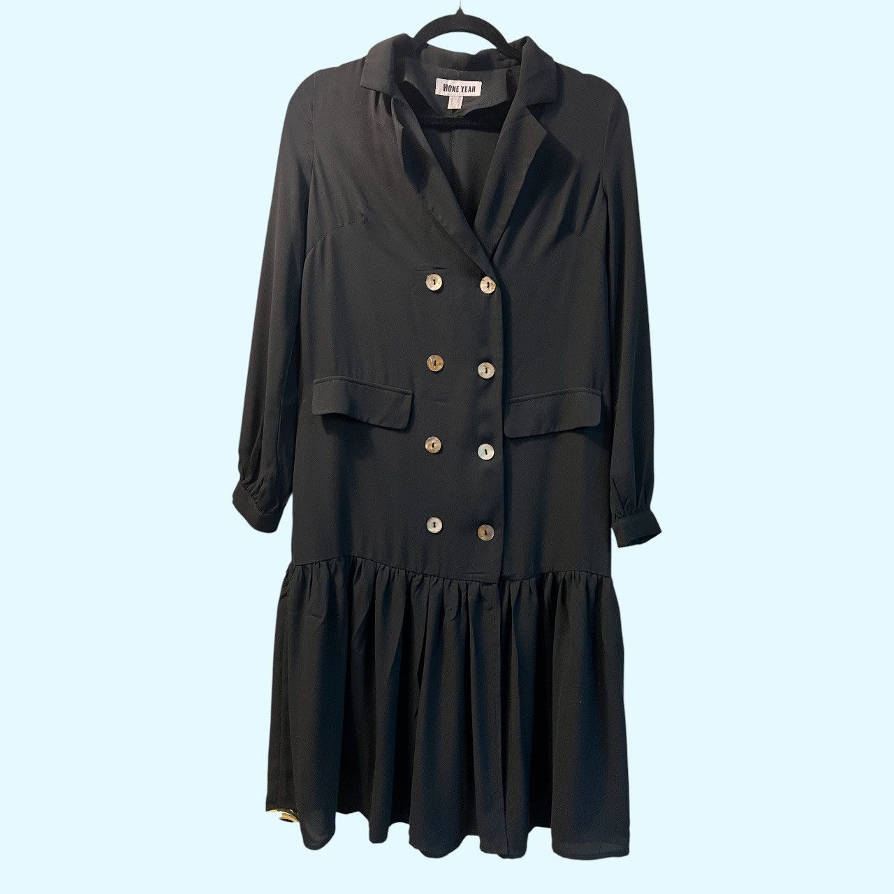 Other Hone Year Silk Double-Breasted Blazer Dress Size XS / US 0-2 / IT 36-38 - 1 Thumbnail