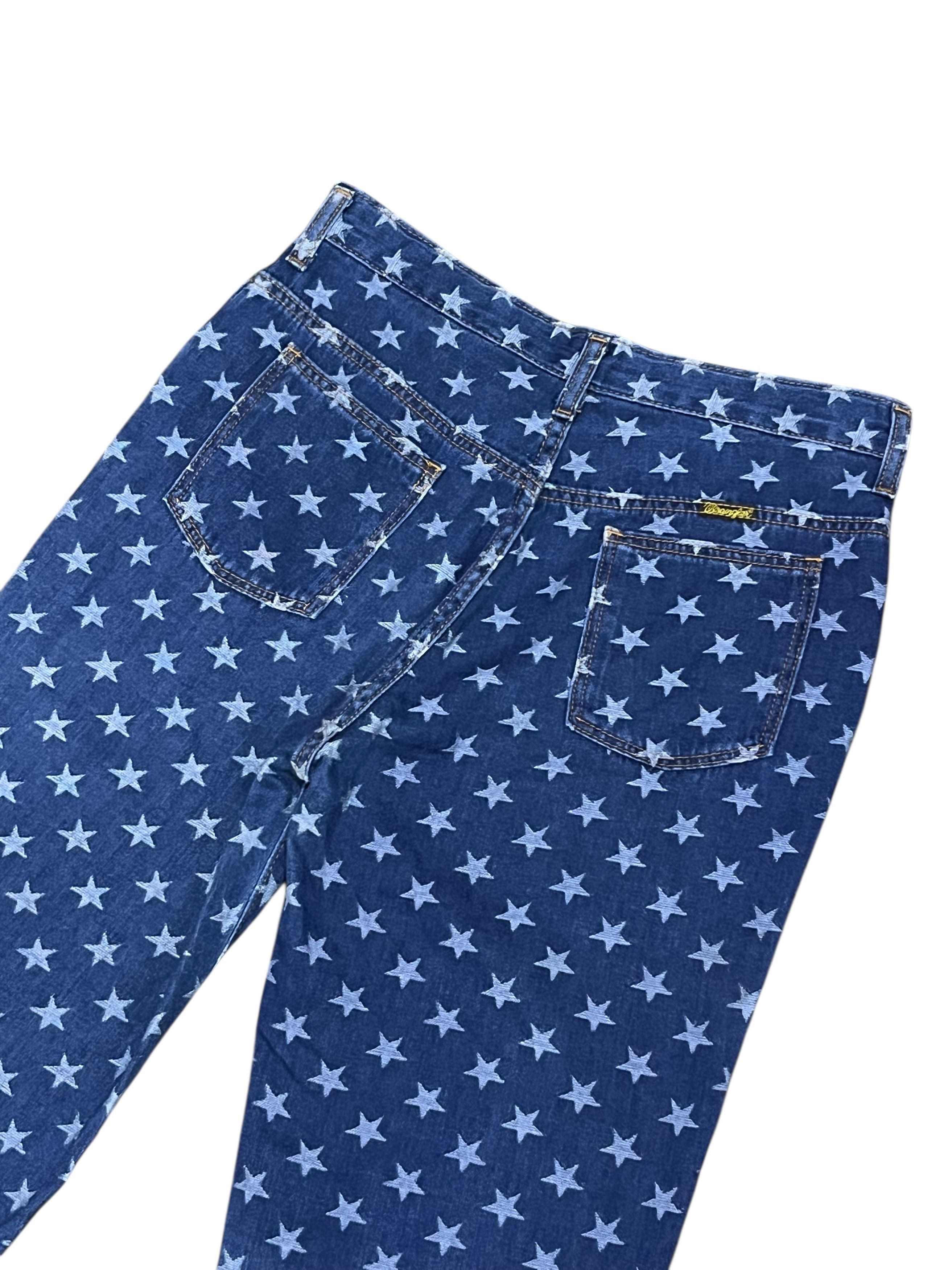 Vintage × Wrangler ✨Vtg WRANGLER All Over Star Mid Rise Flared Pants Size 26" / US 2 / IT 38 - 4 Thumbnail