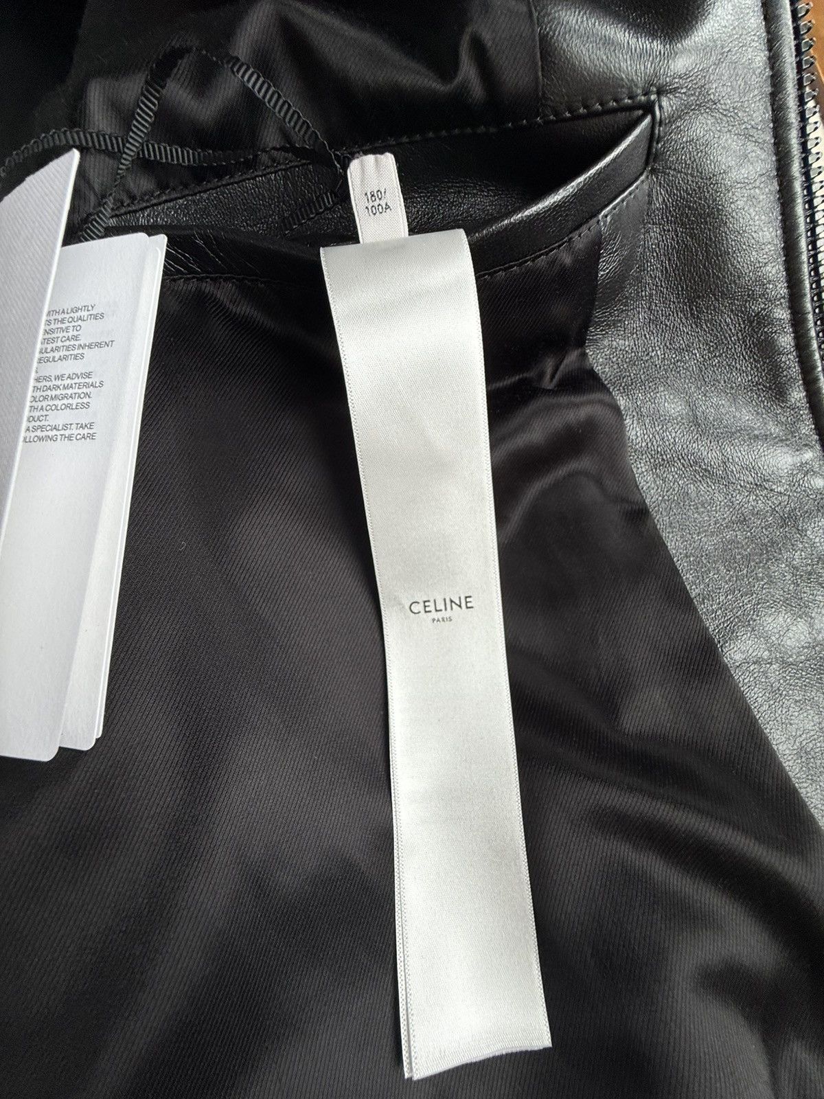 Celine FW24 Celine logo Triomphe leather tracksuit jacket 54 Hedi Size US L / EU 52-54 / 3 - 24 Thumbnail