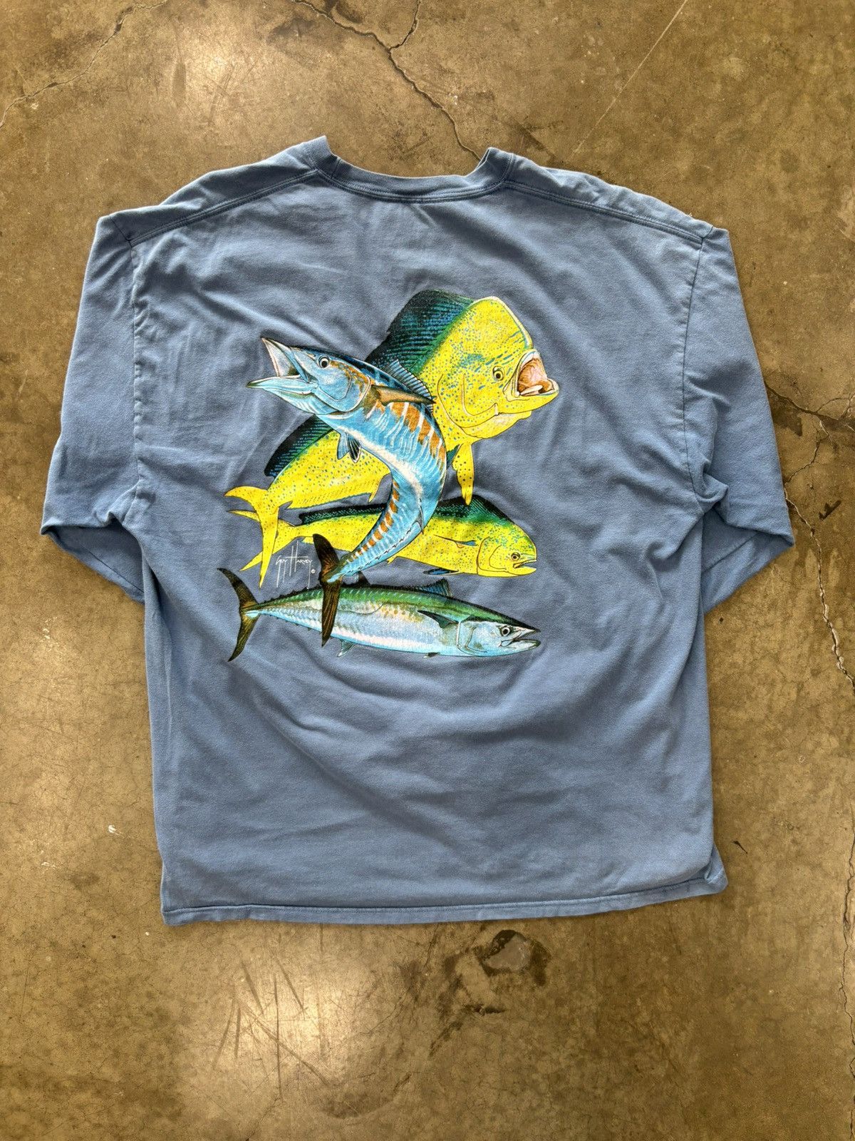 Guy Harvey Guy Harvey Fish Pocket Ling Sleeve Tee XL Size US XL / EU 56 / 4 - 5 Thumbnail