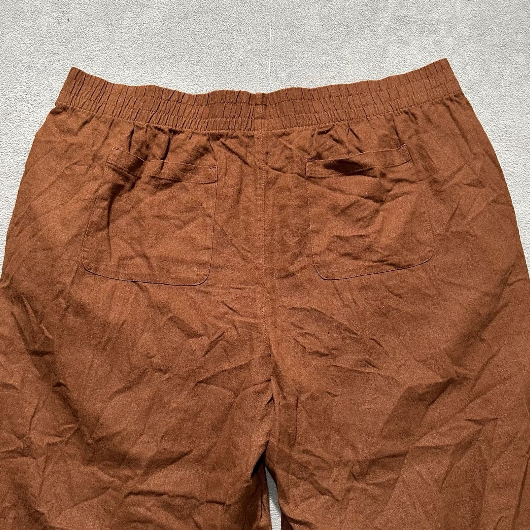 Old Navy NWOT Old Navy High Waisted Linen Blend Wide Leg Pants Precious Earth Tan 2XL - Returns accepted Size 40" / US 18 - 4 Thumbnail