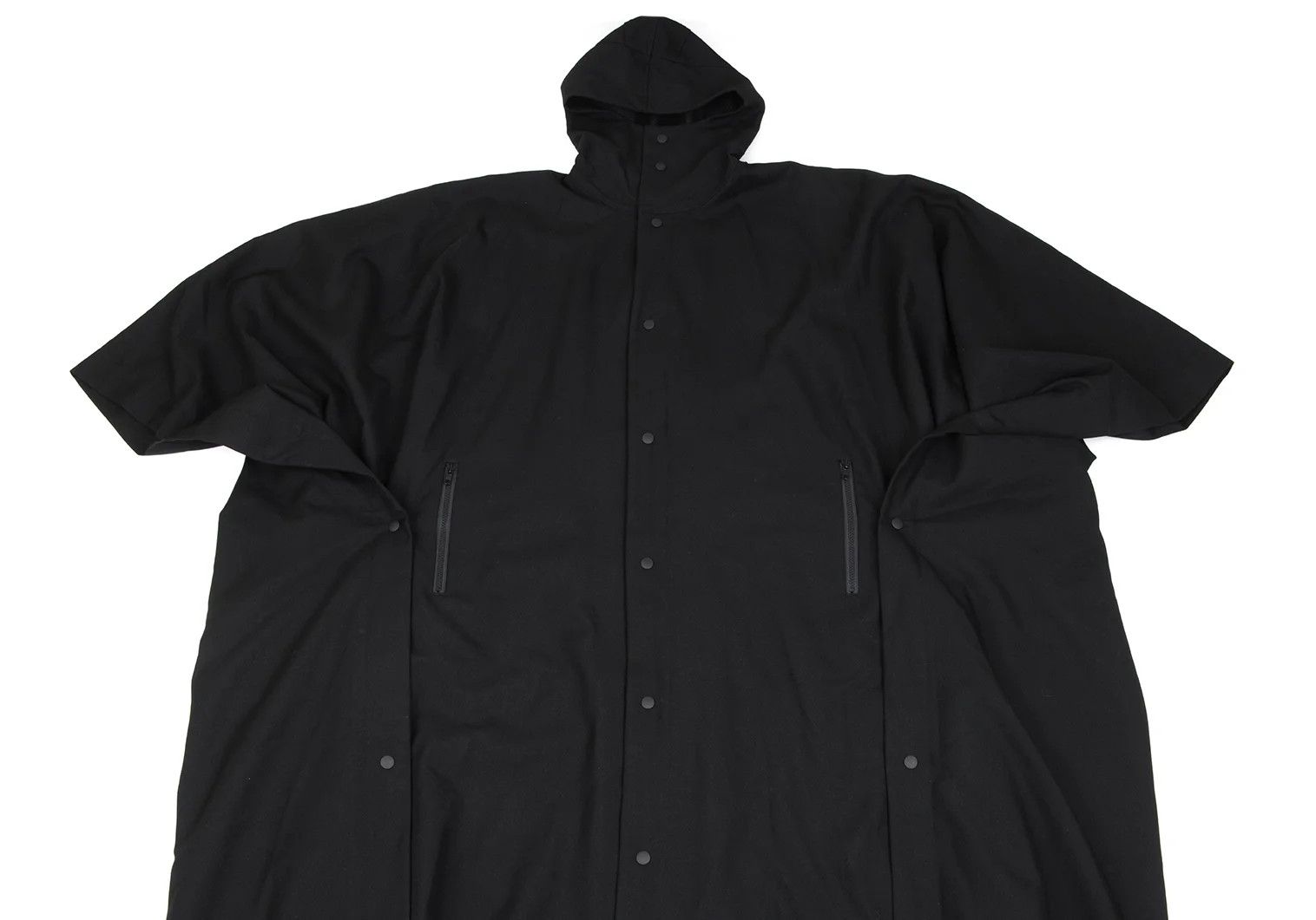 Yohji Yamamoto Yohji Yamamoto Mesh-Lined Wool Poncho Coat Size US L / EU 52-54 / 3 - 3 Thumbnail