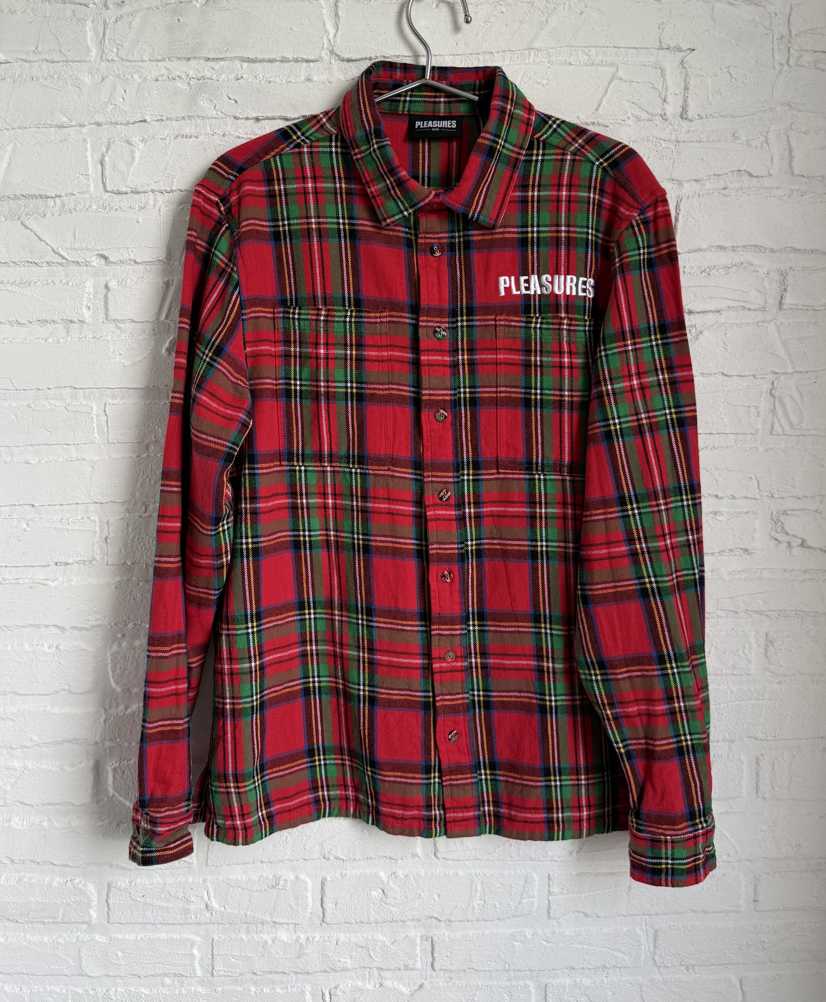 Pleasures Pleasures flannel shirt back logo Size US M / EU 48-50 / 2 - 1 Thumbnail