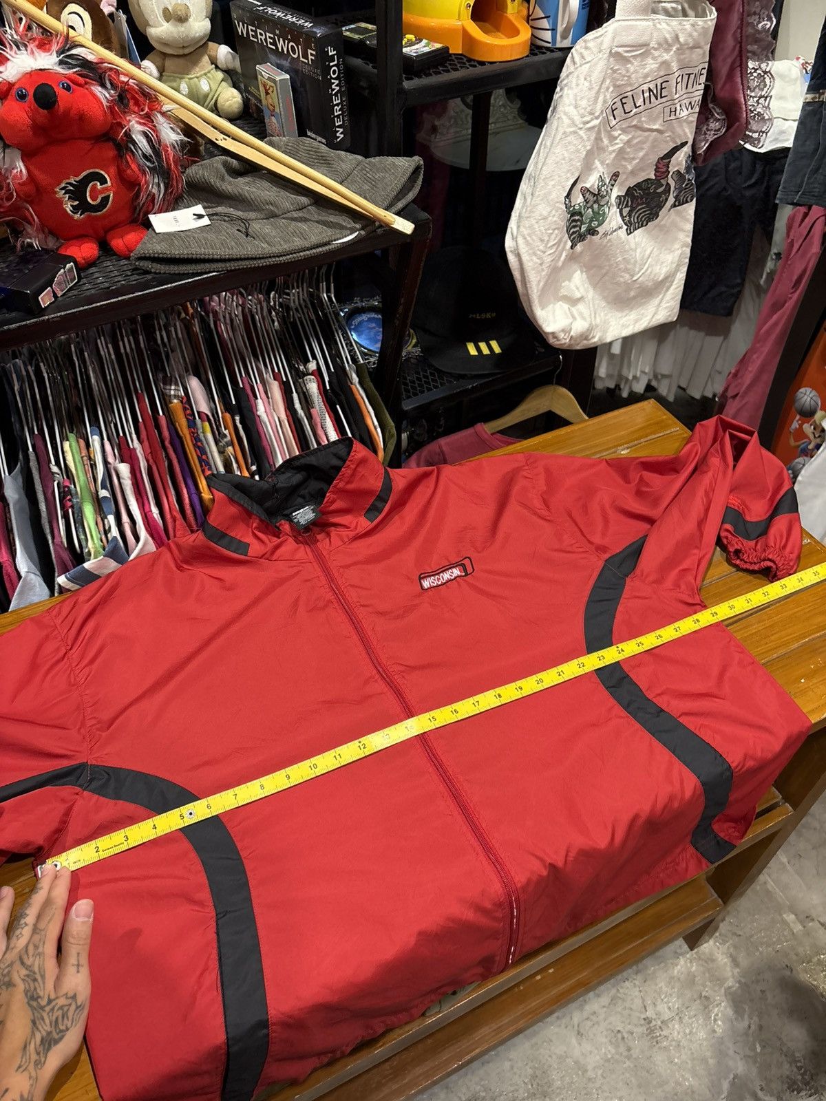Starter Vintage Starter Wisconsin Badgers Windbreaker Jacket Size US XL / EU 56 / 4 - 10 Thumbnail