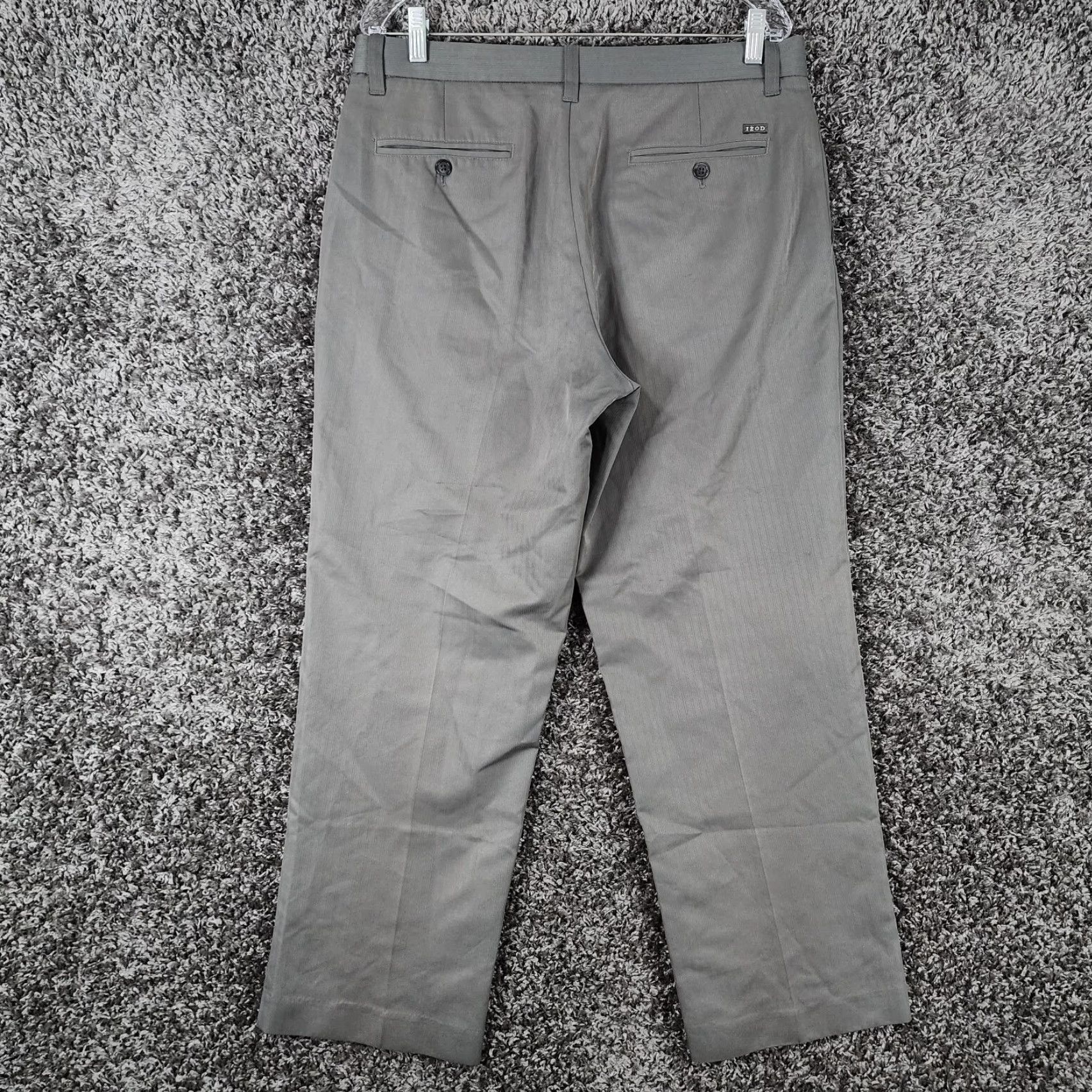 Izod IZOD Golf Mens Gray Pleated 100% Polyester Golf Pants Size 34x30 Size US 34 / EU 50 - 6 Thumbnail