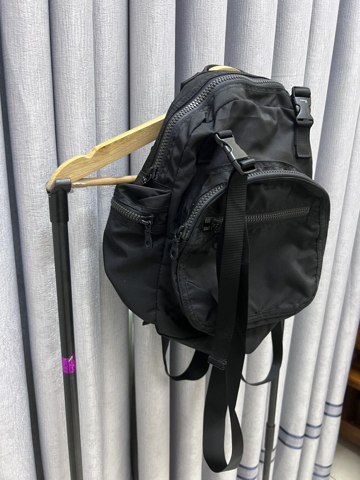 Yohji Yamamoto Ysaccs Yohji Yamamoto Black 2 Ways Backpack Sling Bag Size ONE SIZE - 2 Thumbnail