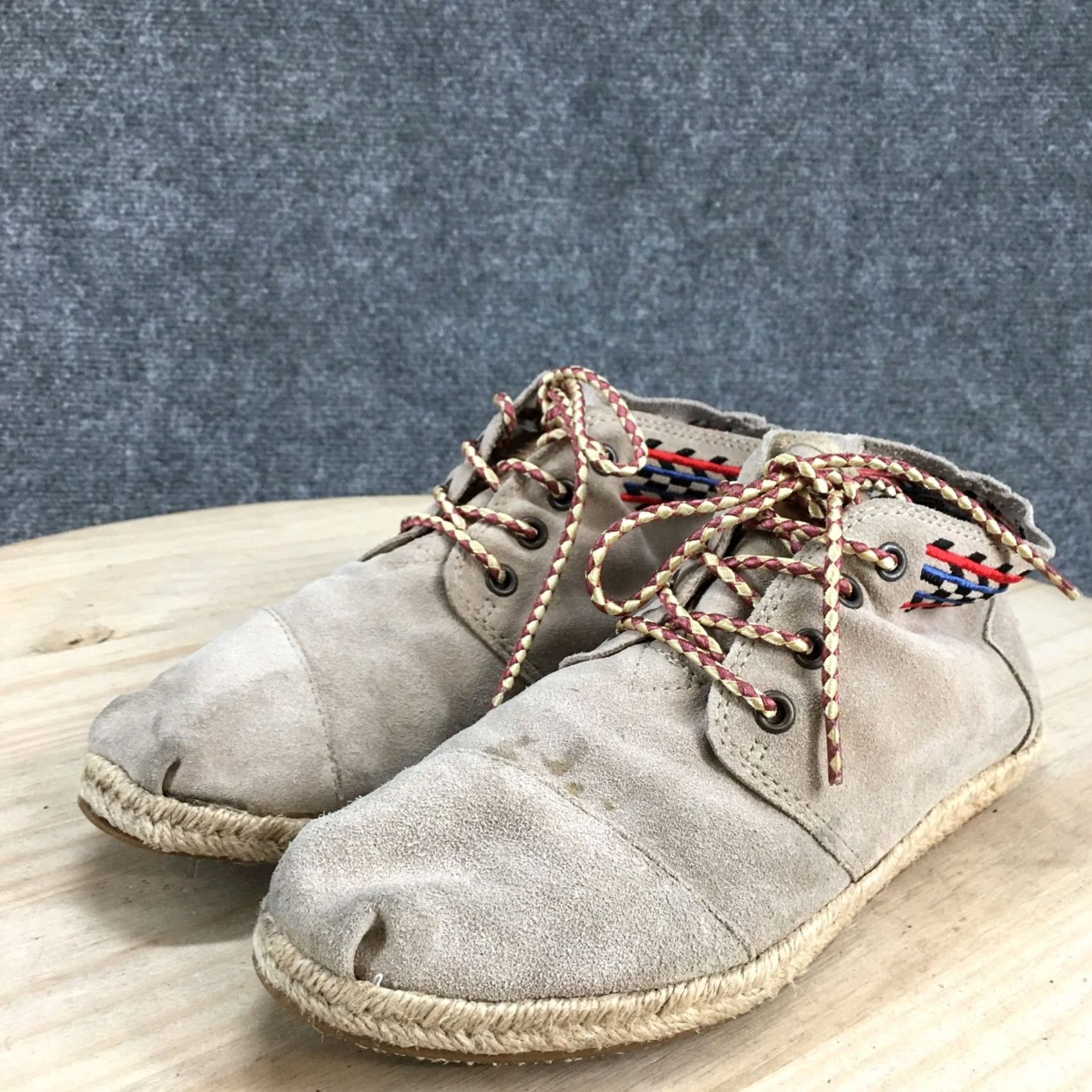 Toms Toms Boots Womens 8 Espadrille Flats Lace Up Desert Chukka 311211 Brown Suede Size US 8 / IT 38 - 7 Thumbnail