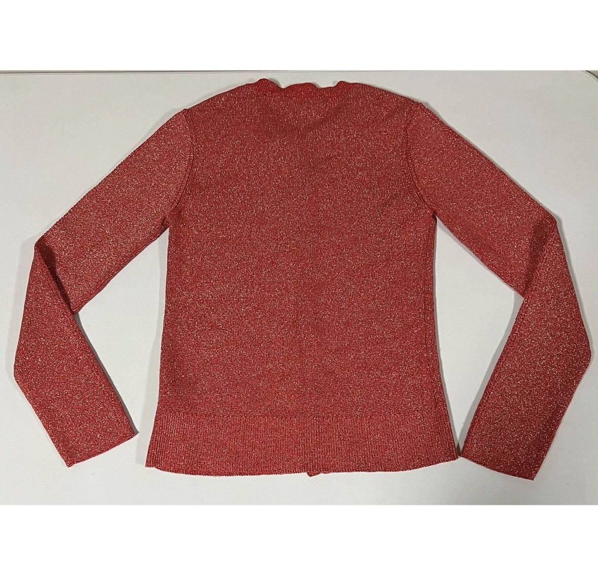 Ellen Tracy Ellen Tracy Red Gold Knit Sweater Cardigan Top Size S ❤️✨ Size S / US 4 / IT 40 - 6 Thumbnail