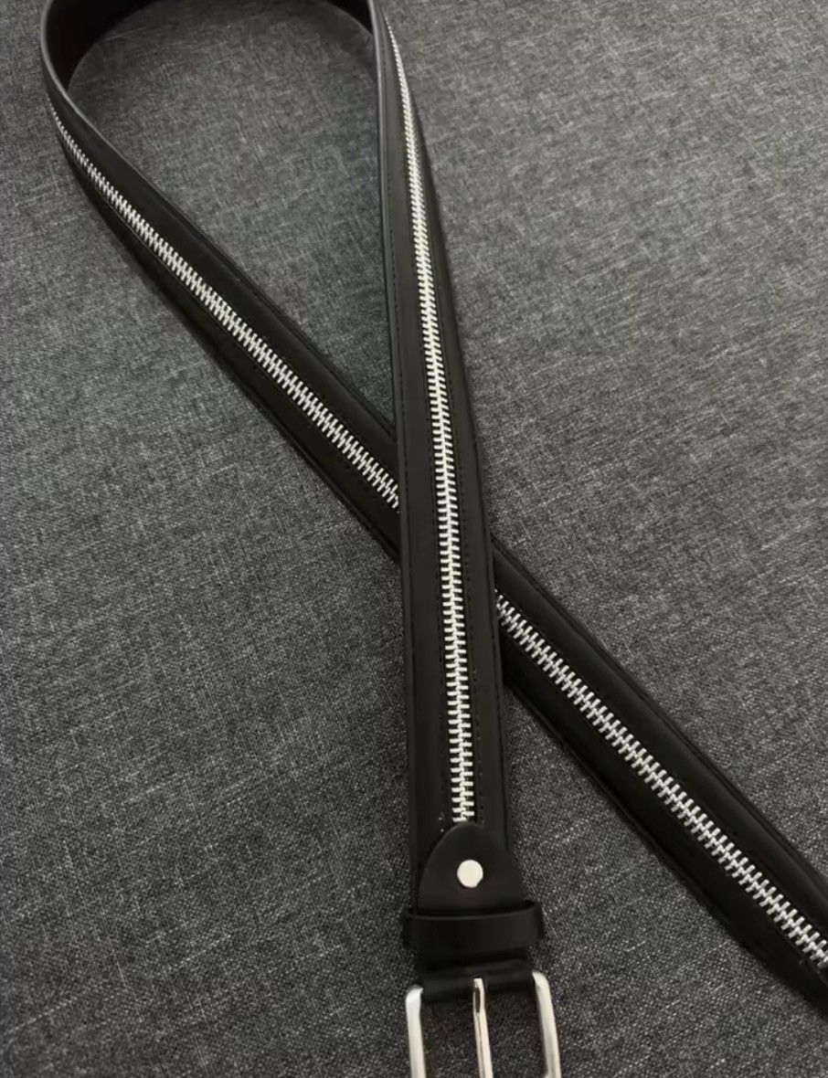Other Gothic Punk Zipper PU Leather Belt Size ONE SIZE - 5 Thumbnail