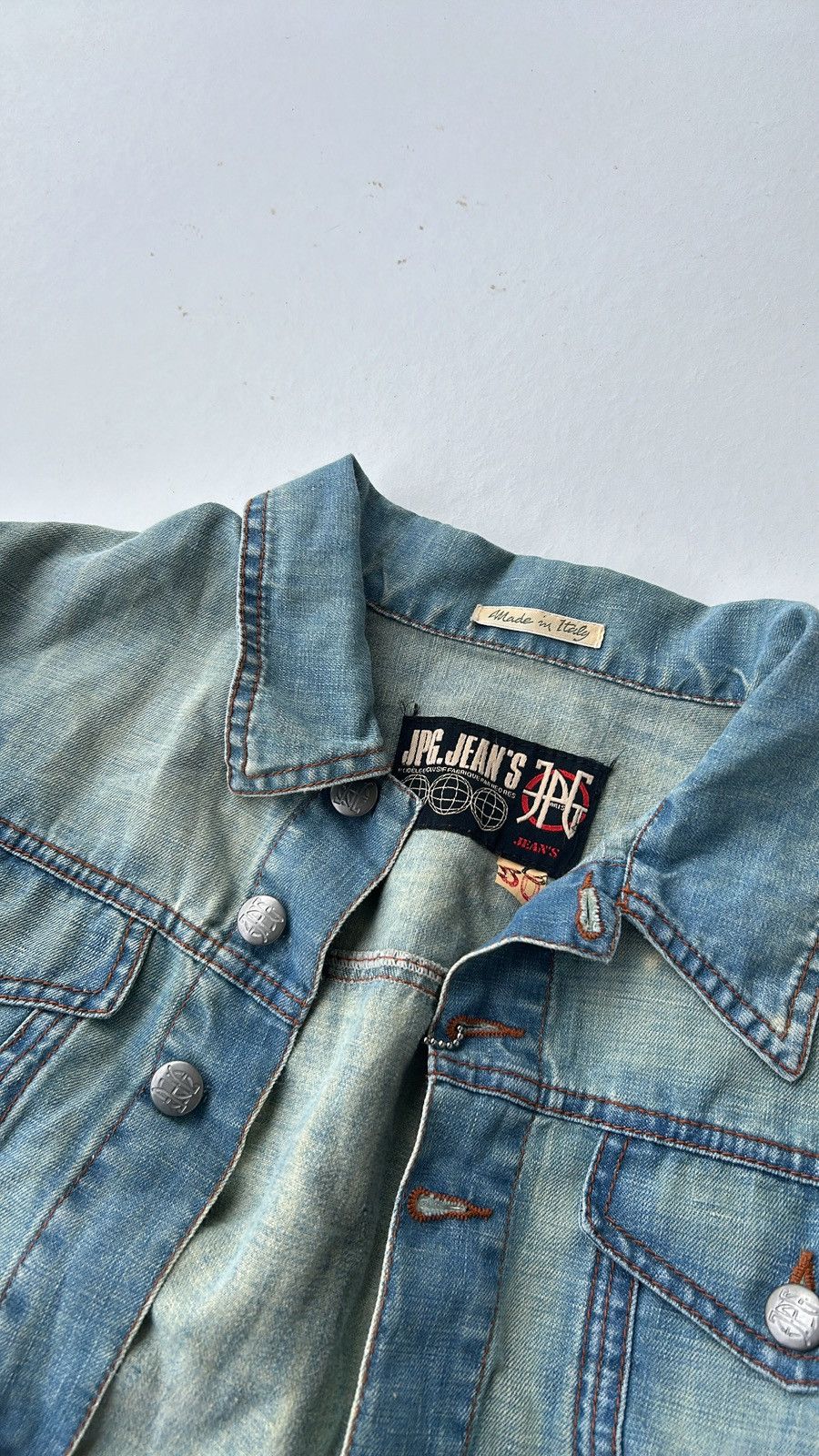 Jean Paul Gaultier Vintage Jean Paul Gaultier cropped belted denim jacket 90's Size M / US 6-8 / IT 42-44 - 4 Thumbnail