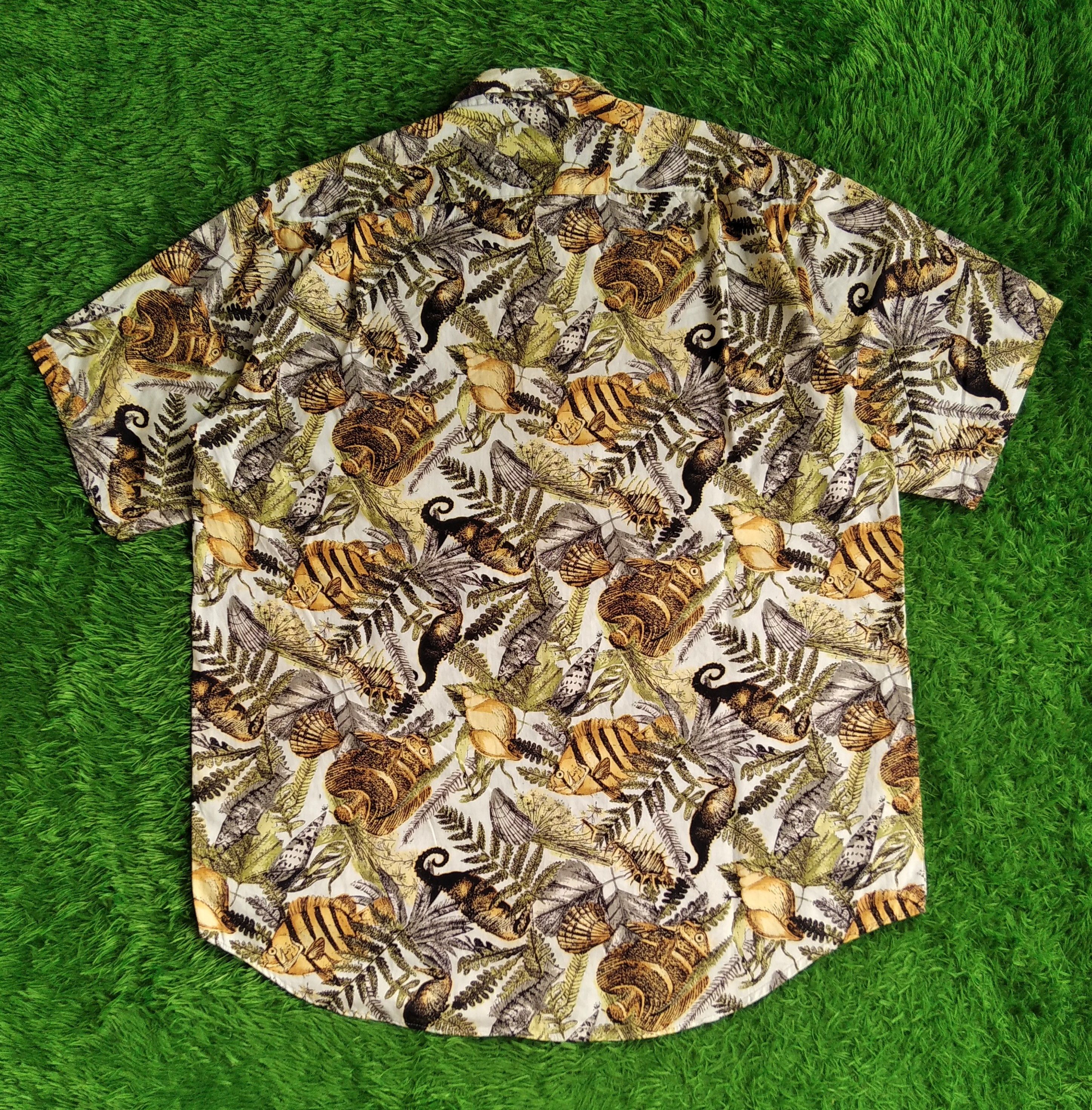Other Vtg 80s Aprimer for men Floral hawaiian shirt Size US L / EU 52-54 / 3 - 4 Thumbnail
