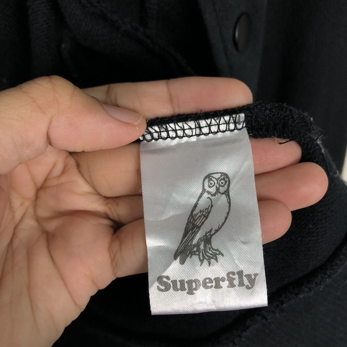 Japanese Brand Superfly Owl “Live Force” Keyhole Graphic Hoodie – Black Size US S / EU 44-46 / 1 - 21 Thumbnail