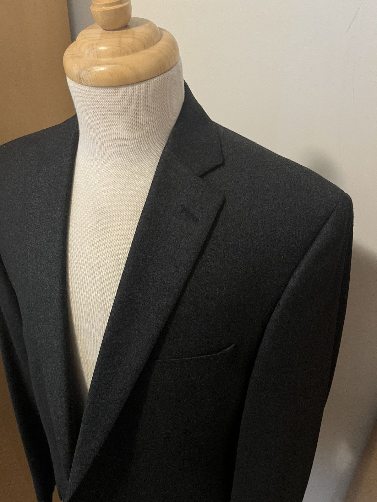 Calvin Klein Calvin Klein Gray Flannel Suit 100% Wool 2-Piece 40L Size 40L - 6 Thumbnail
