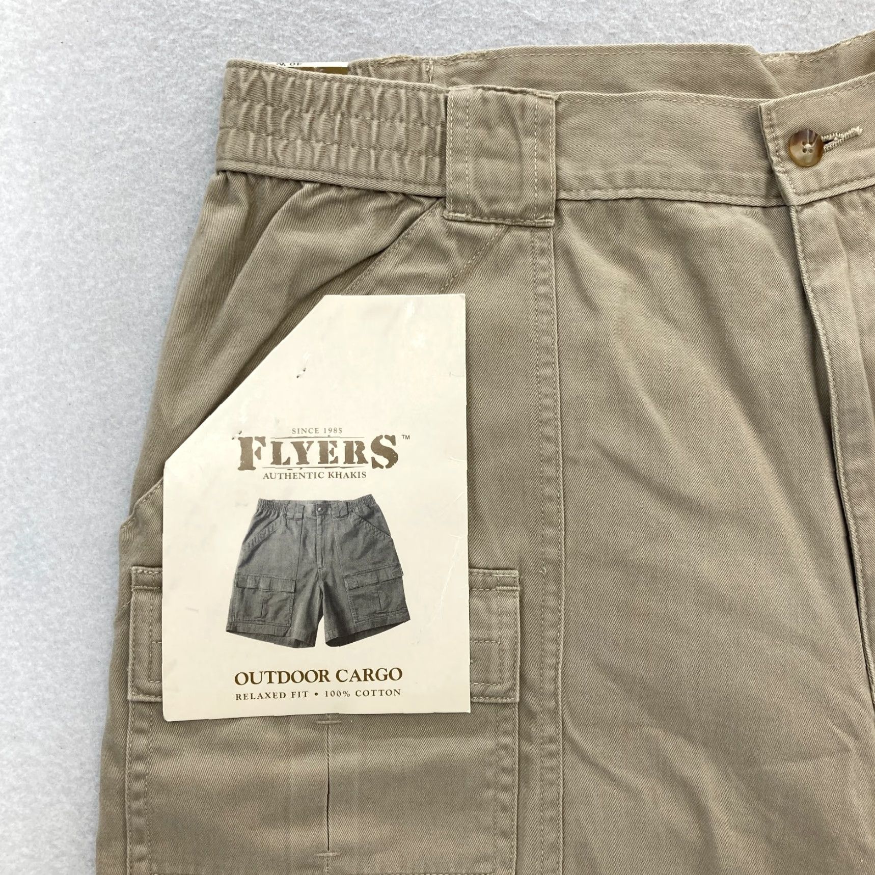 Vintage Vintage Flyers Outdoor Cargo Shorts Mens 40 Brown Canvas Hiking Travel Workwear Size US 40 / EU 56 - 2 Thumbnail