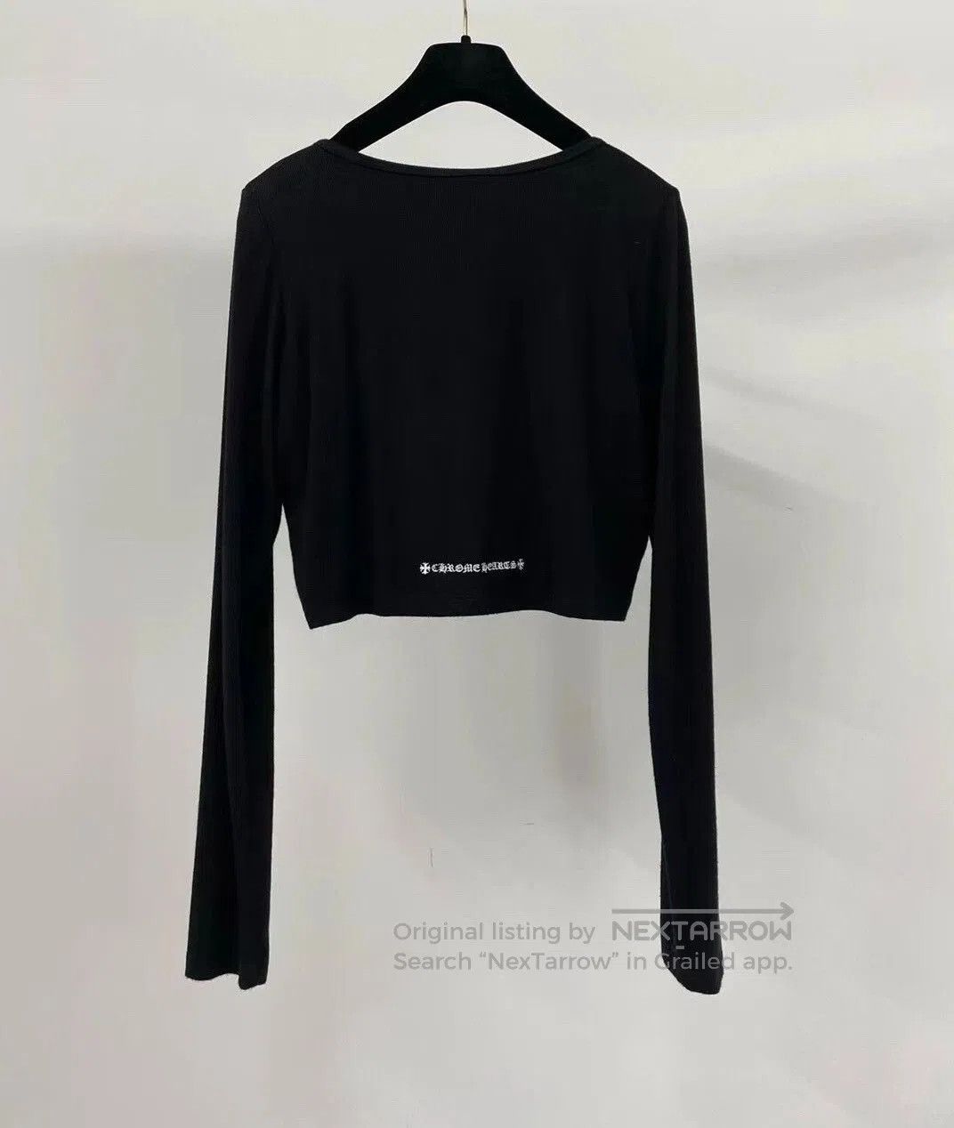 Chrome Hearts Chrome Hearts Black Cropped Embroidered Cardigan. Size L / US 10 / IT 46 - 2 Thumbnail
