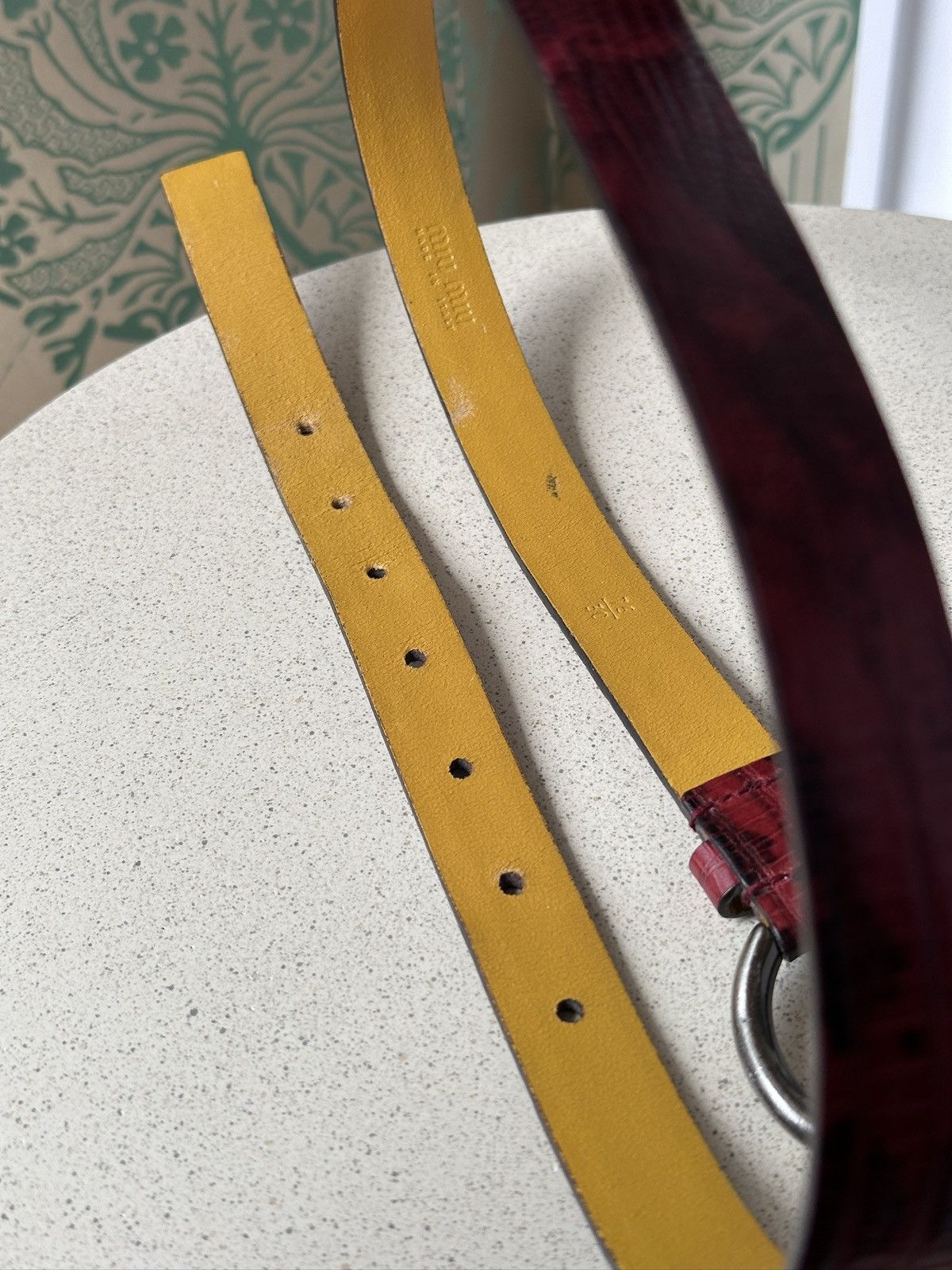 Miu Miu 1999 MIU MIU Logo Red Python Leather Belt wmns Size: 75/30 Size ONE SIZE - 13 Thumbnail