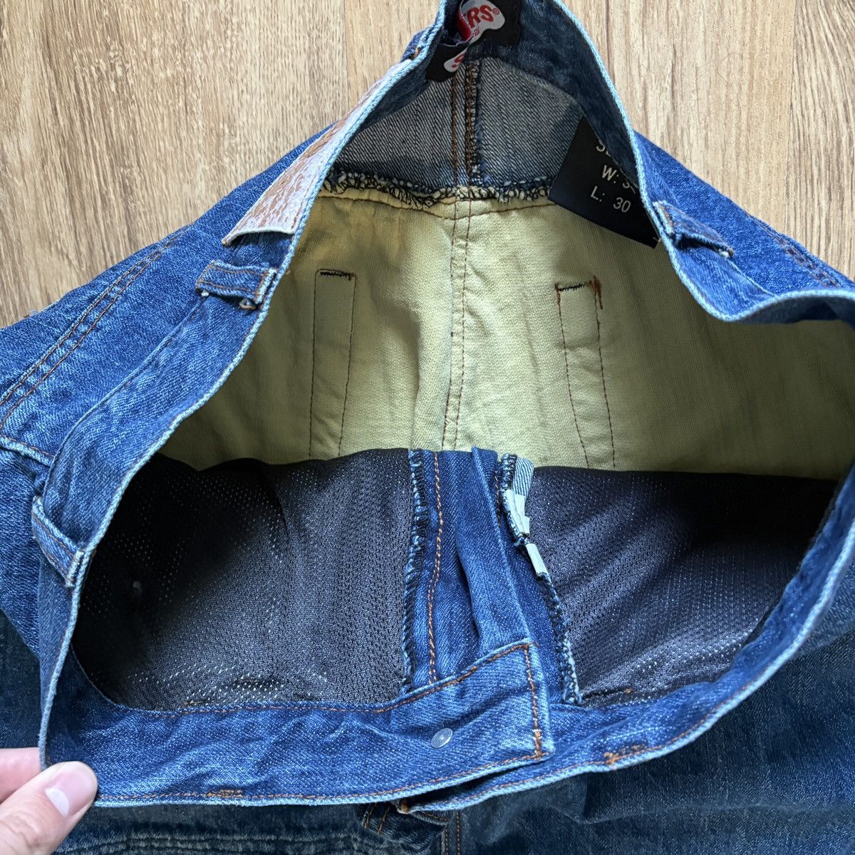 Other Sliders Blue Double Knee jeans with kevlar lining for bikers Size US 34 / EU 50 - 3 Thumbnail