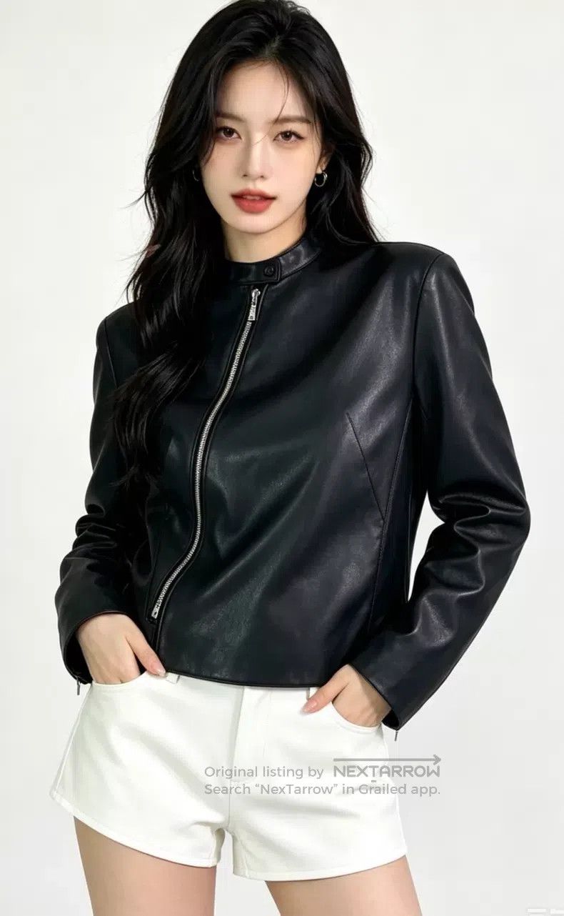 Hermes Hermes Zippered goatskin leather jacket Size XXS / US 00 / IT 34 - 1 Thumbnail