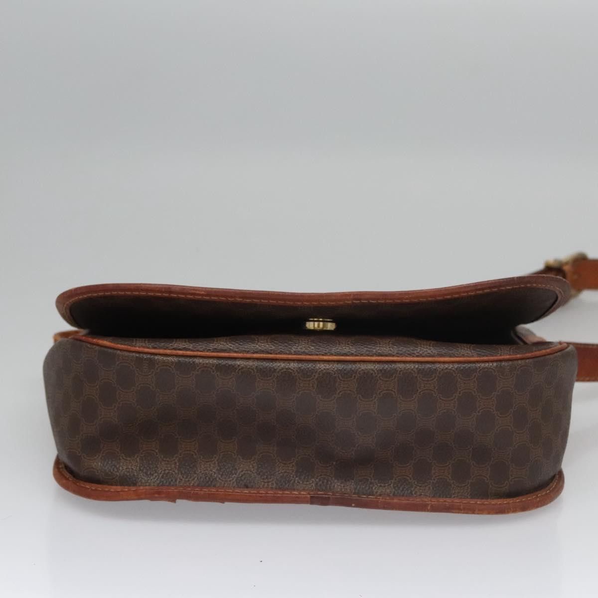 Celine CELINE Macadam Canvas Shoulder Bag Pvc Leather Brown Size ONE SIZE - 9 Thumbnail